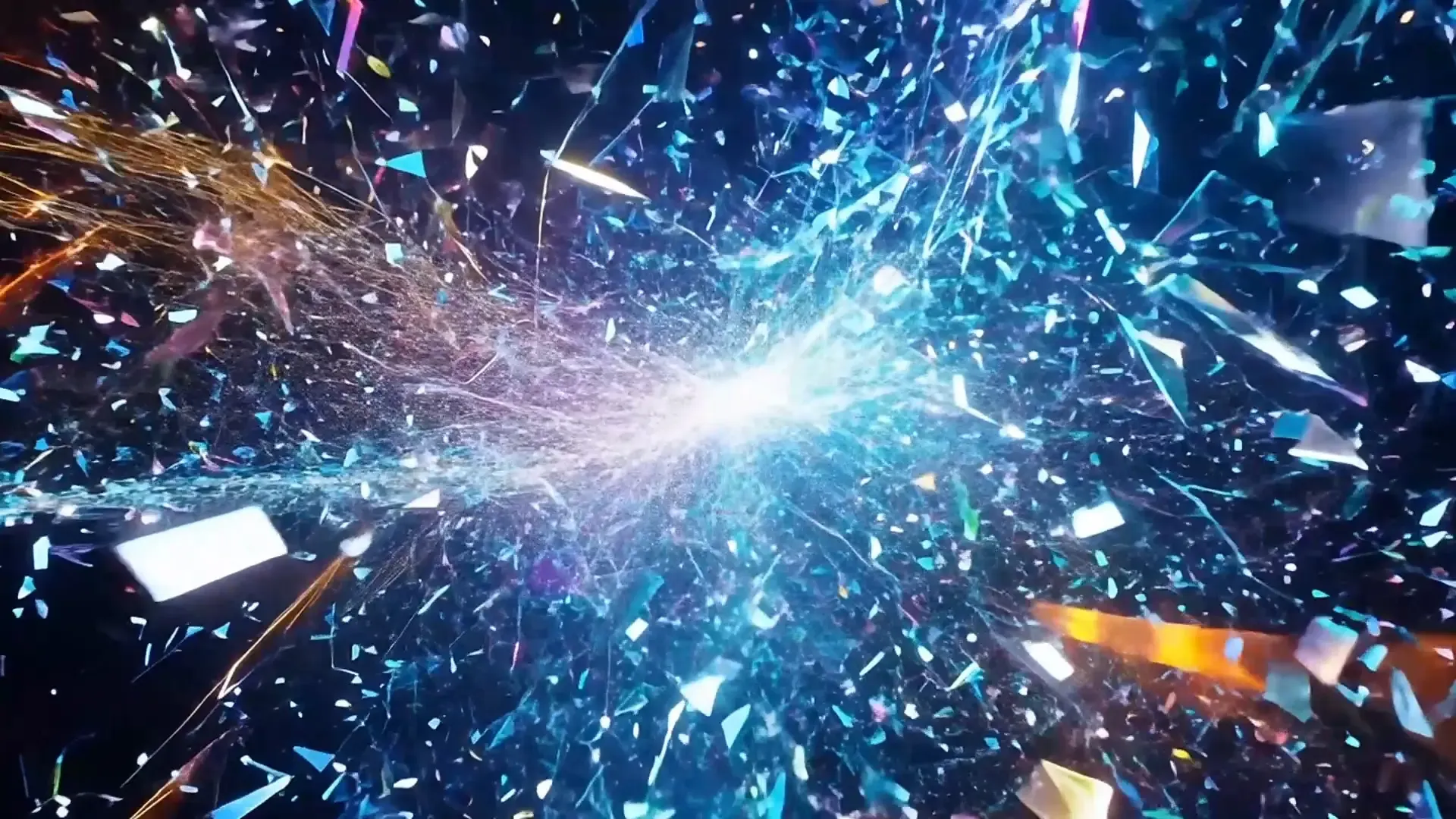 Vibrant Particle Burst Overlay for Futuristic Logo Reveals